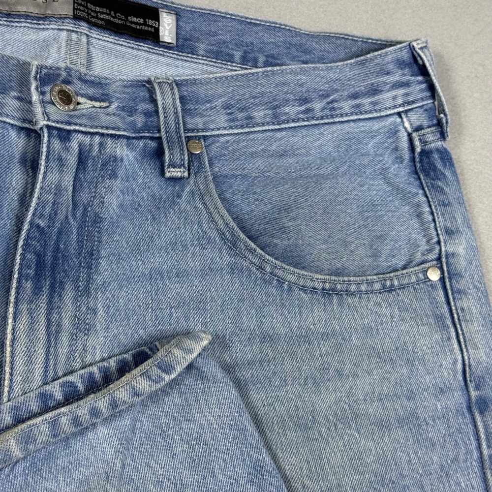 Levis SilverTab Loose Fit Jeans Light Wash Blue Denim Mens 34x30